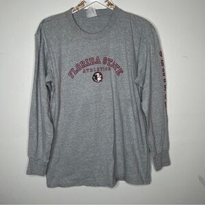 VINTAGE 00s FLORIDA STATE SEMINOLES GRAY LEE SPORTS LONG SLEEVE SHIRT SZ M/L